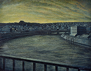 鶴見川夕景